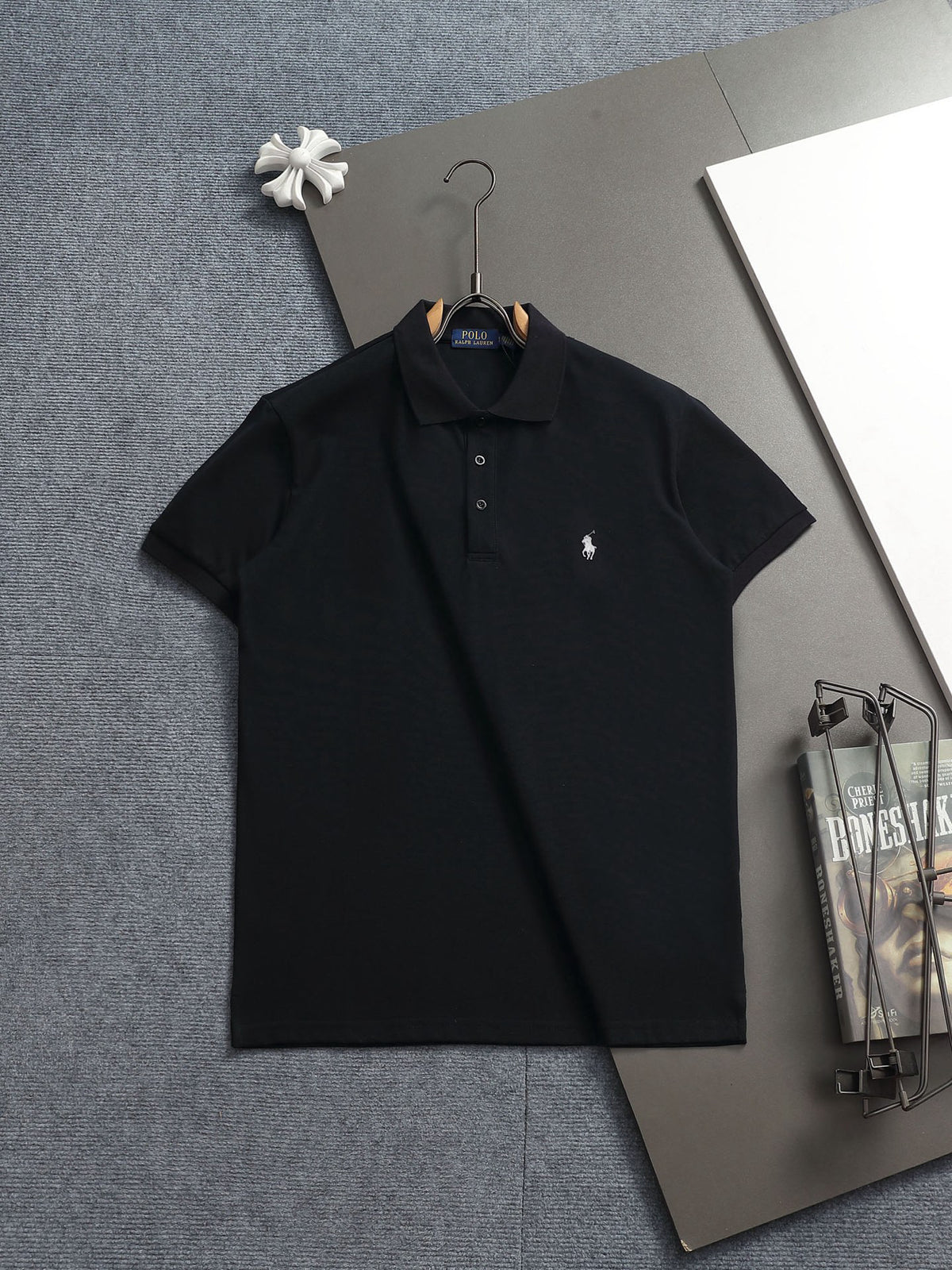 Ralph Lauren Men's White Short‑Sleeve Classic Polo Shirt With Embroidered Pony Logo