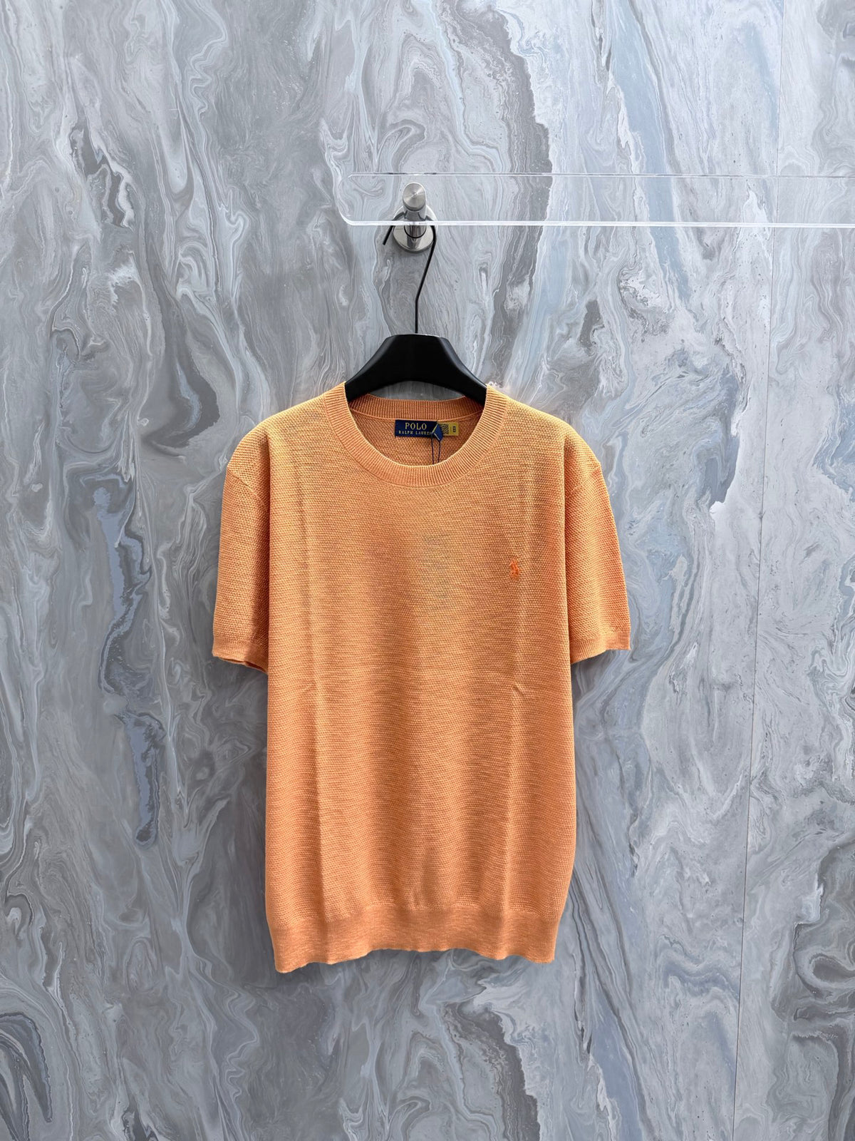 Ralph Lauren Men's Waffle‑Knit Crew Neck Short‑Sleeve T‑Shirt
