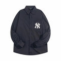 NY Yankees Embroidered NY Oxford Button-Down Shirt - Black