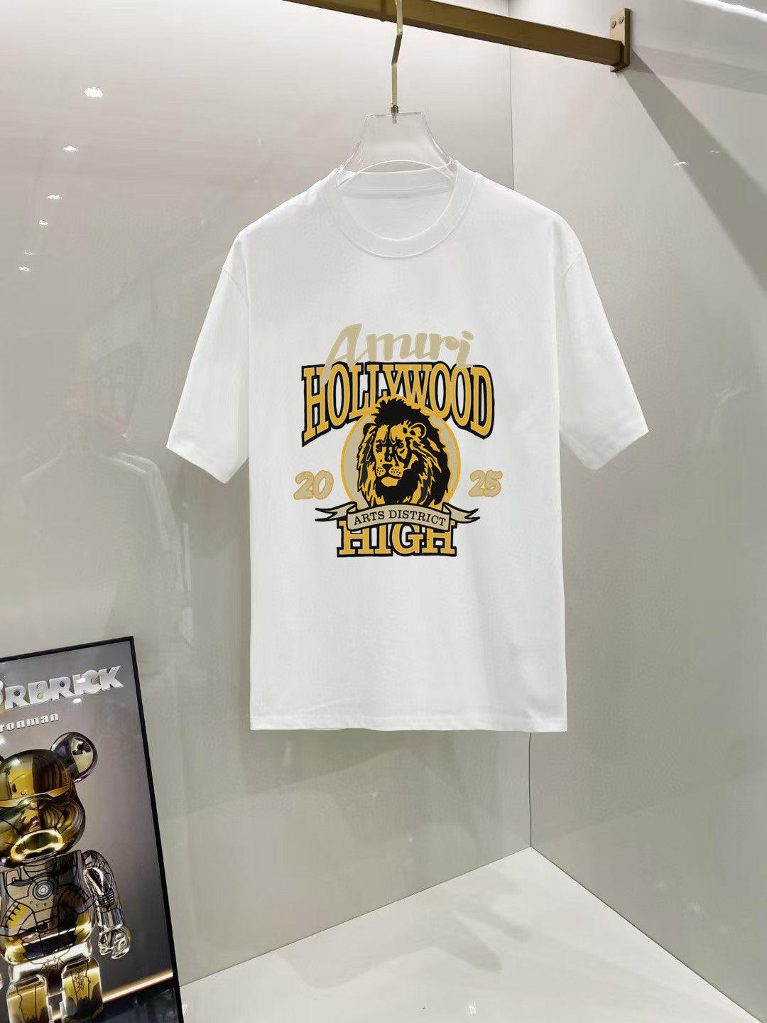 AMIRI Hollywood High Lion Graphic Crew Neck Short‑Sleeve T‑Shirt