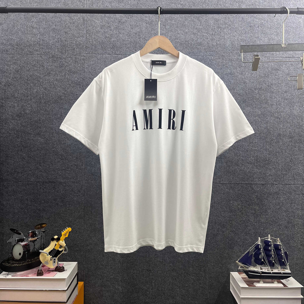AMIRI Serif Core Logo Graphic Short‑Sleeve Tee