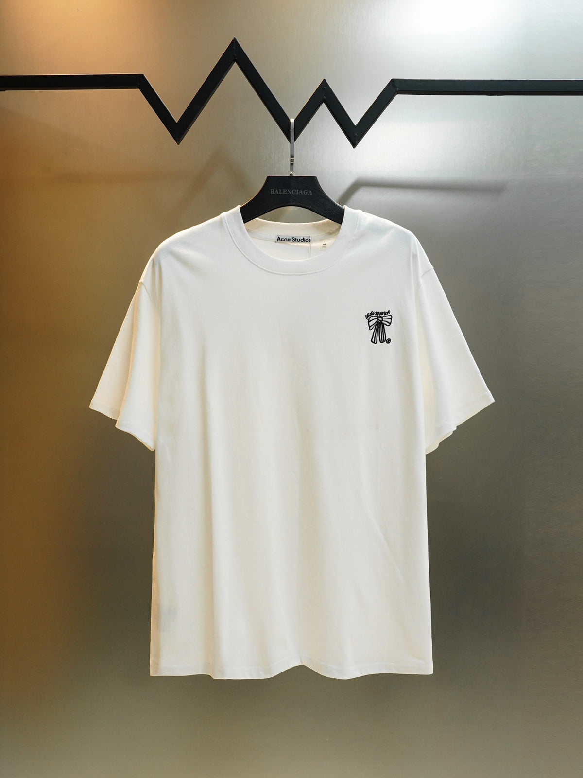 Acne Studios Small Bow Graphic Crew‑Neck Short‑Sleeve T‑Shirt