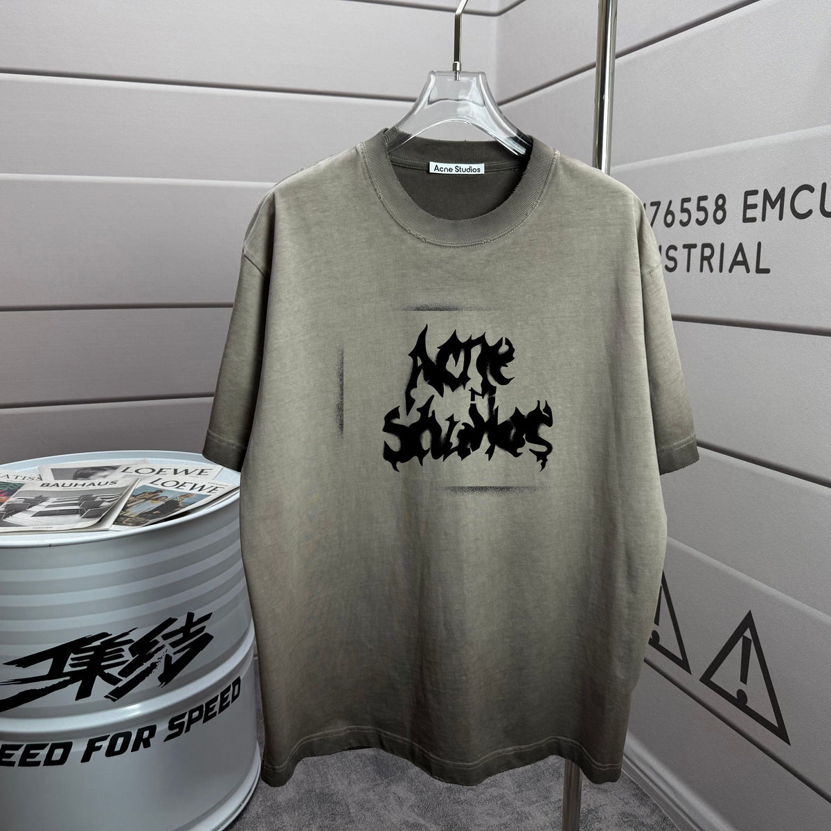 Acne Studios Gothic‑Font Print T‑Shirt