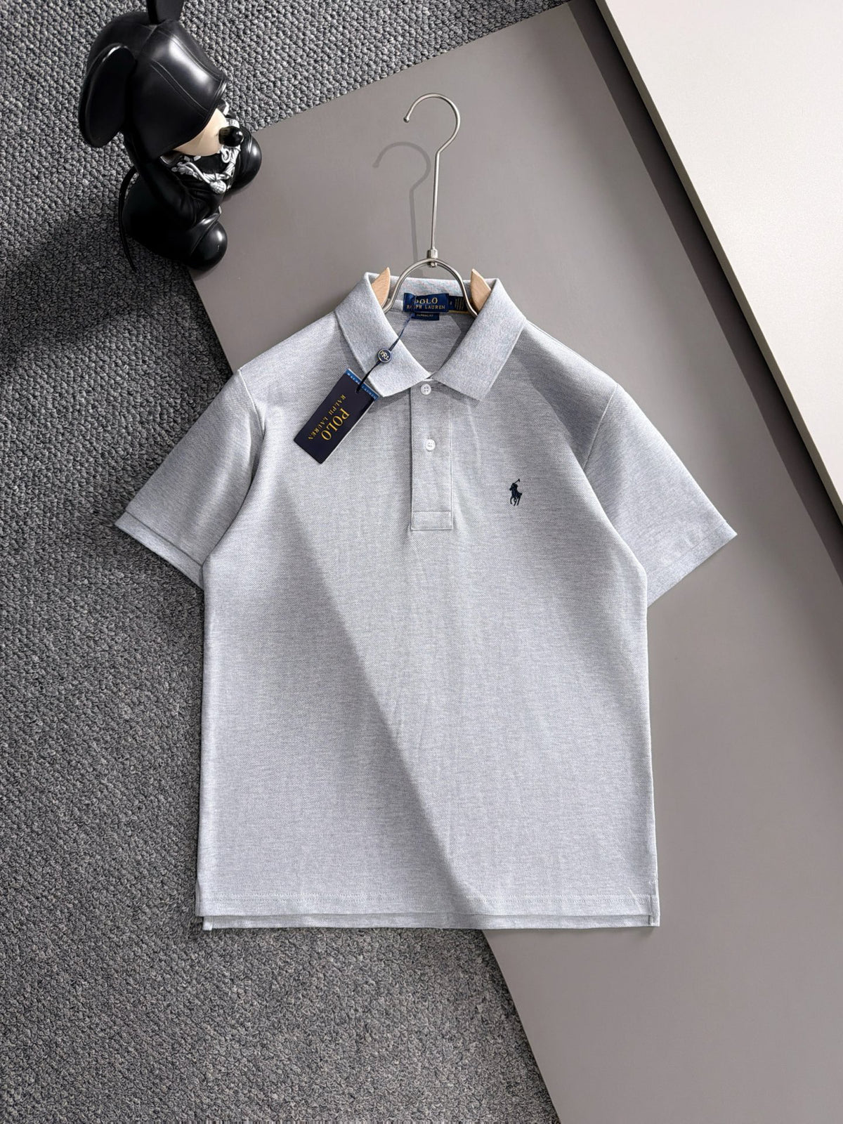Kids Pique Knit Short‑Sleeve Polo Shirt Small Horse Embroidery Solid White Casual Top