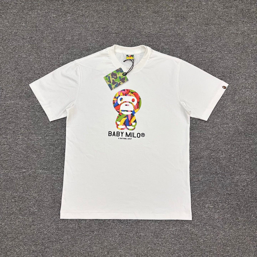 BAPE SS26 Baby Milo Rainbow Logo Fill T-Shirt