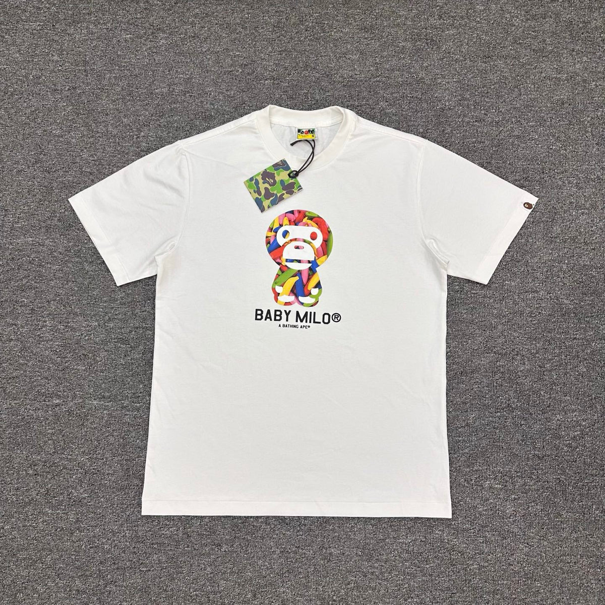 BAPE SS26 Baby Milo Rainbow Logo Fill T-Shirt