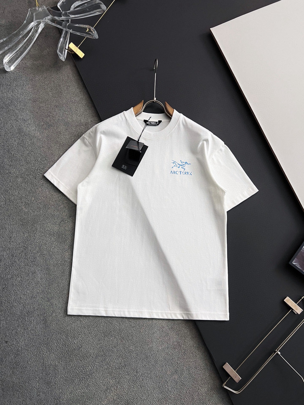 Front‑Back Fossil‑Bird Graphic Print Short‑Sleeve T‑Shirt