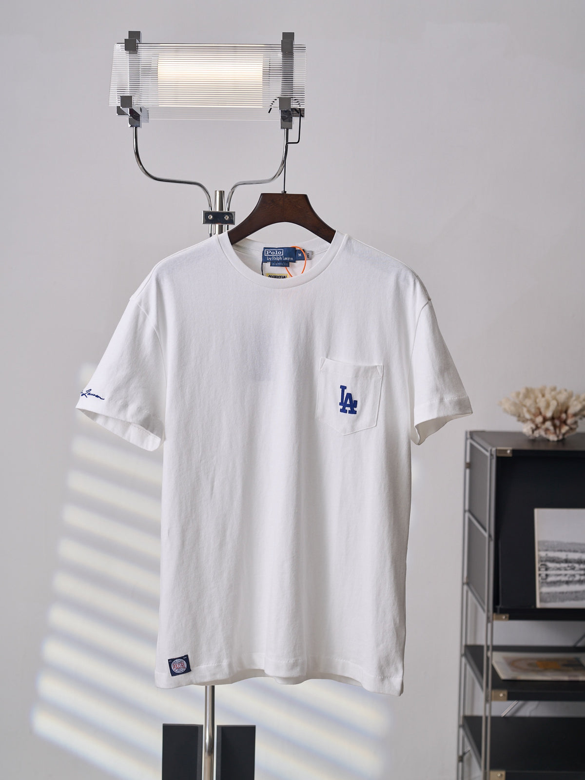 Ralph Lauren Men's LA‑Logo Pocket Crew‑Neck Short‑Sleeve T‑Shirt