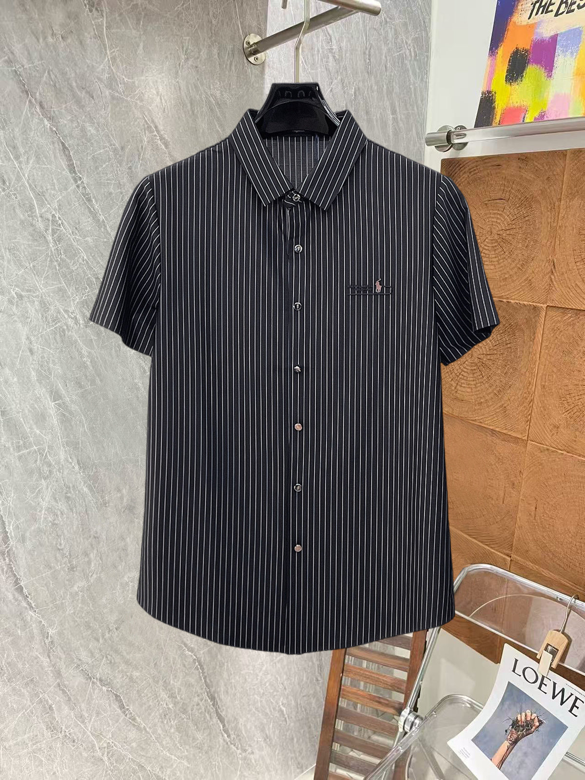 Ralph Lauren Men's Striped Short‑Sleeve Button‑Down Shirt