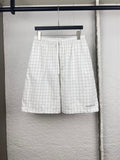 Acne Studios Grid‑Pattern Drawstring Casual Shorts