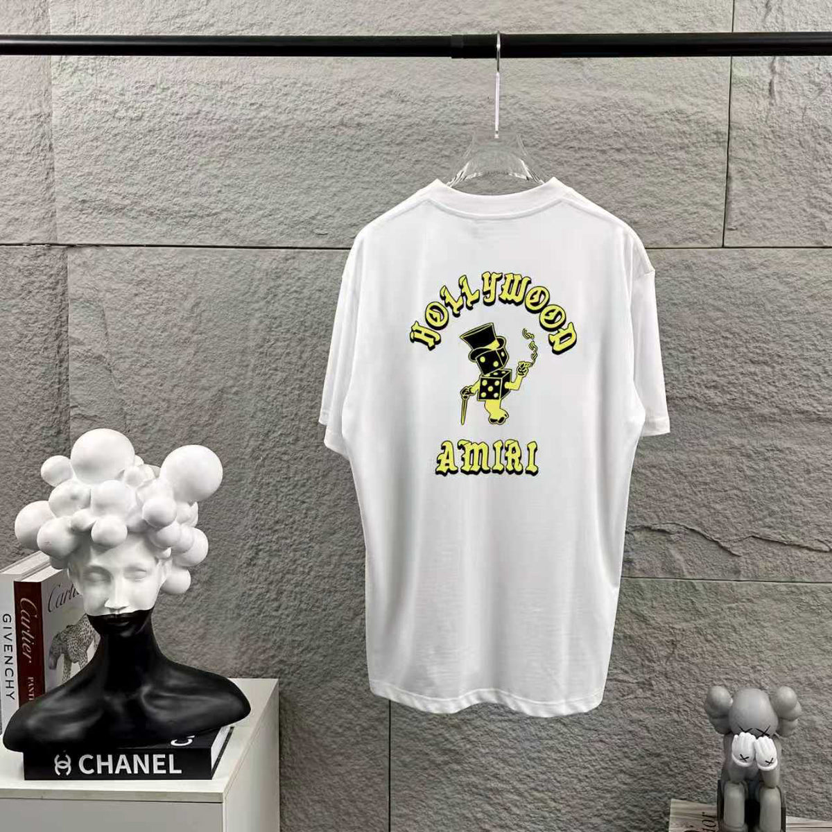 AMIRI Hollywood Cartoon Graphic Back‑Print Crew‑Neck Short‑Sleeve T‑Shirt