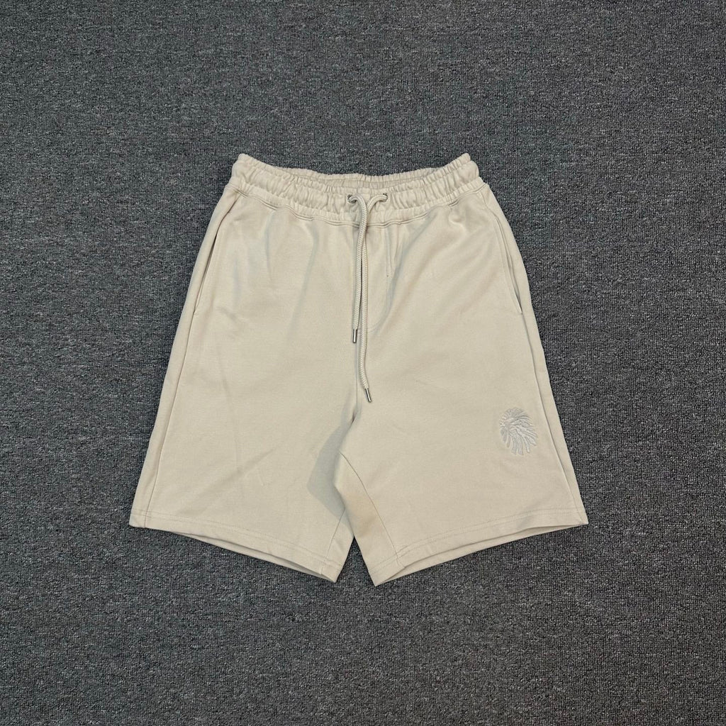 BAPE BLACK Ape Head Headdress Embroidered Shorts - Stone White