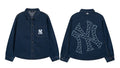 NY Yankees Monogram Fill Back Logo Denim Shirt Jacket