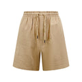 Men's Linen‑Blend Drawstring Elastic‑Waist Casual Shorts