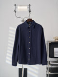 Polo Ralph Lauren Men's Navy Textured Long‑Sleeve Button‑Up Shirt