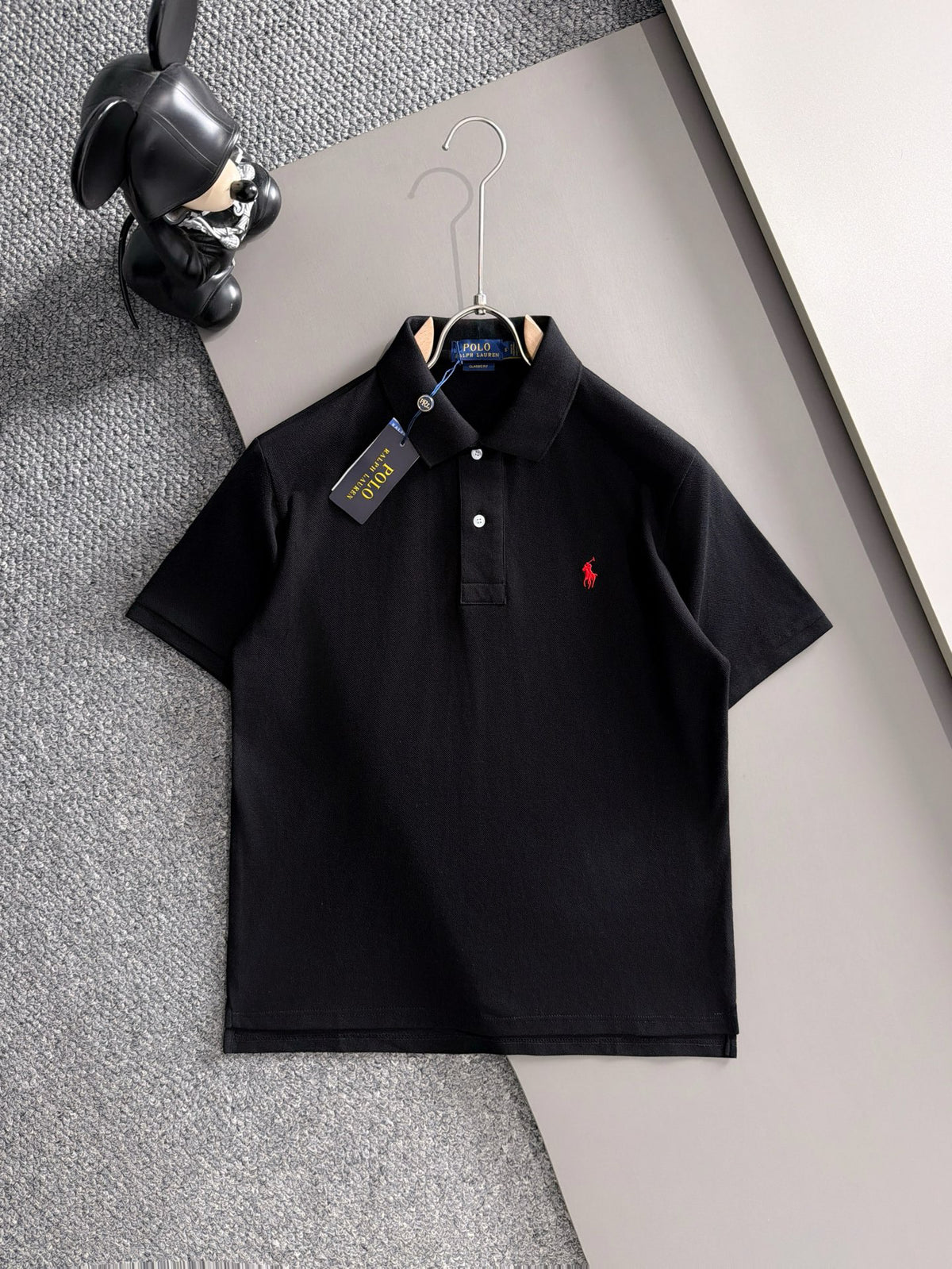 Kids Pique Knit Short‑Sleeve Polo Shirt Small Horse Embroidery Solid White Casual Top