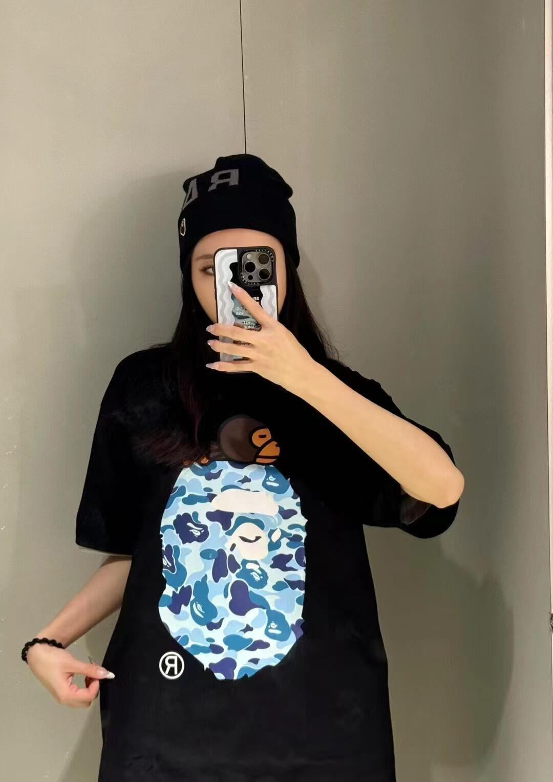 BAPE SS25 ABC Camo Baby Milo Ape Head Oversized Heavyweight Unisex T-Shirt