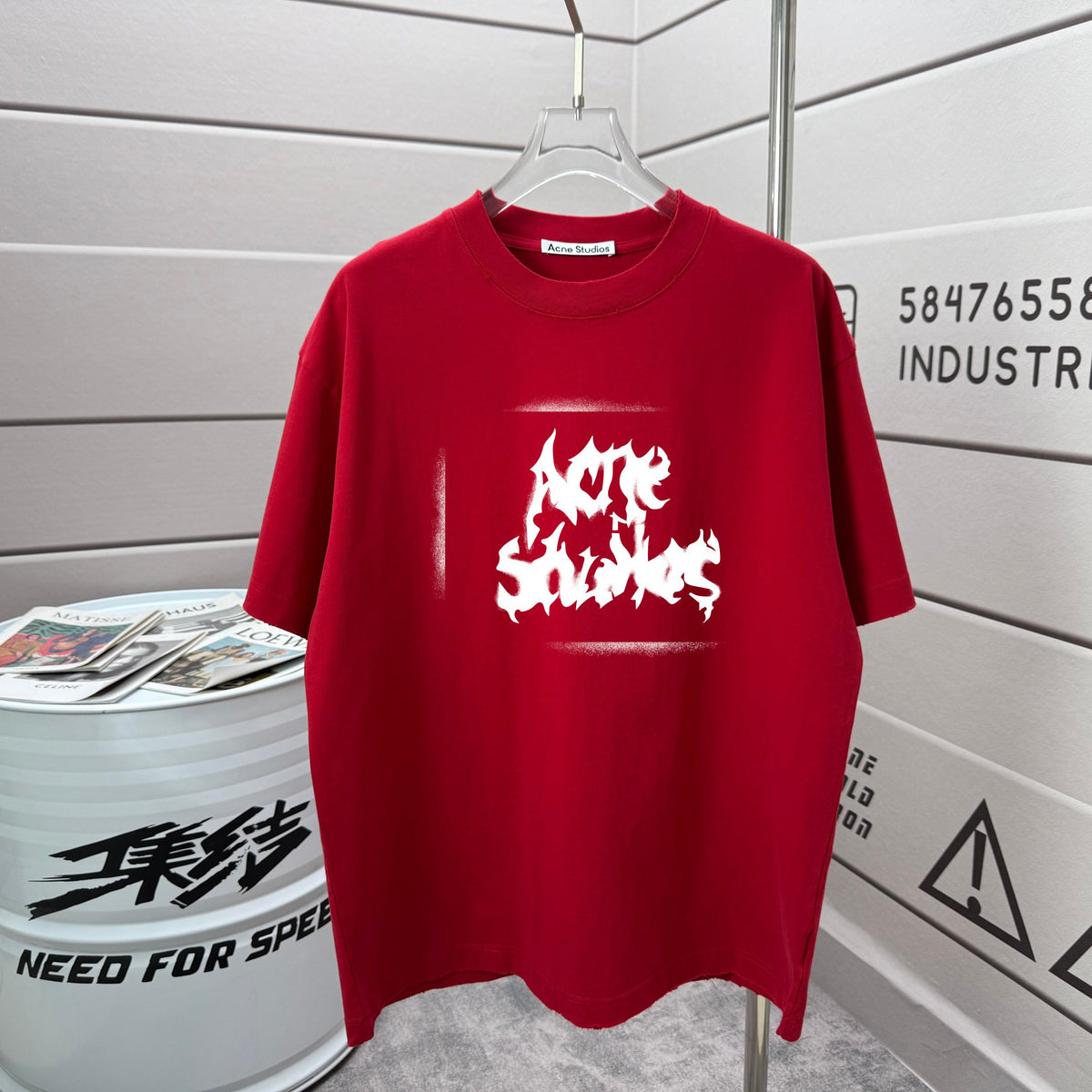 Acne Studios Gothic‑Font Print T‑Shirt