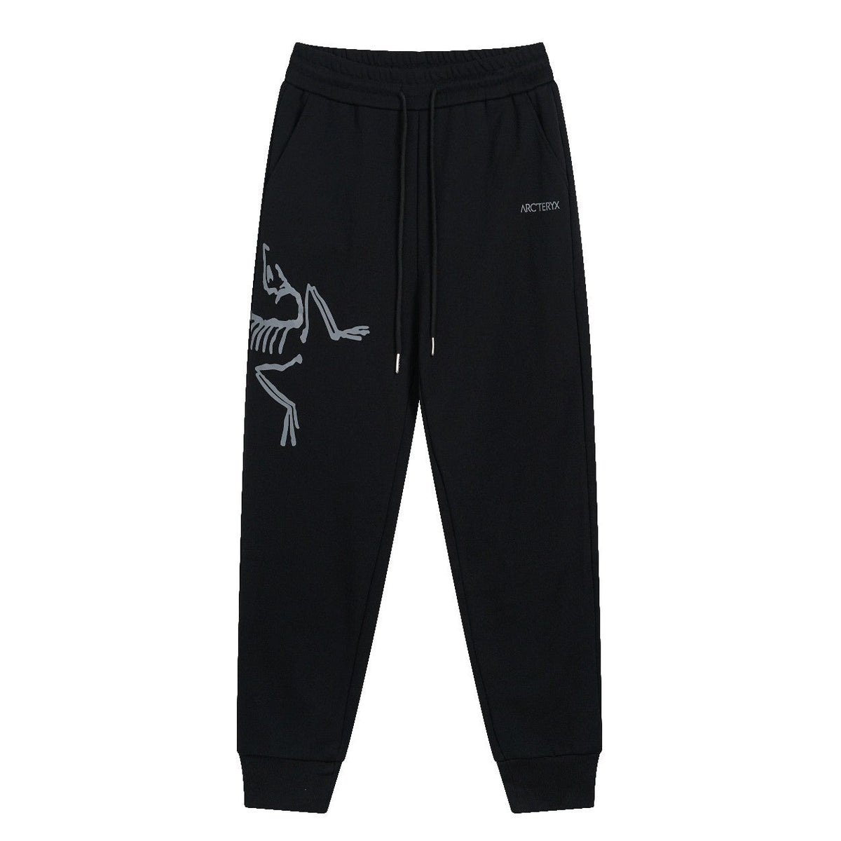Arc'teryx Large Skeleton Fossil‑Bird Print Drawstring Jogger Pants