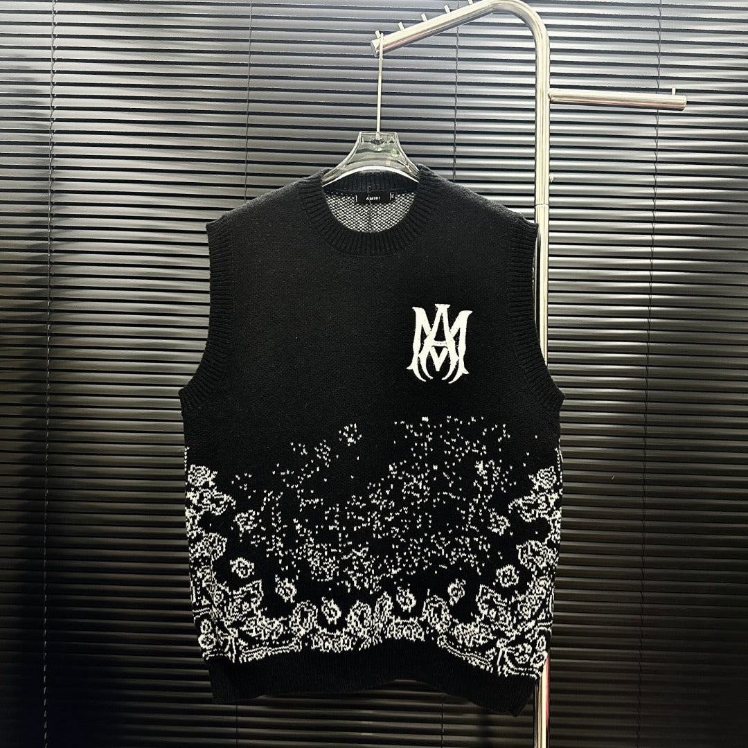 AMIRI MA Monogram Gradient Paisley Knit Vest