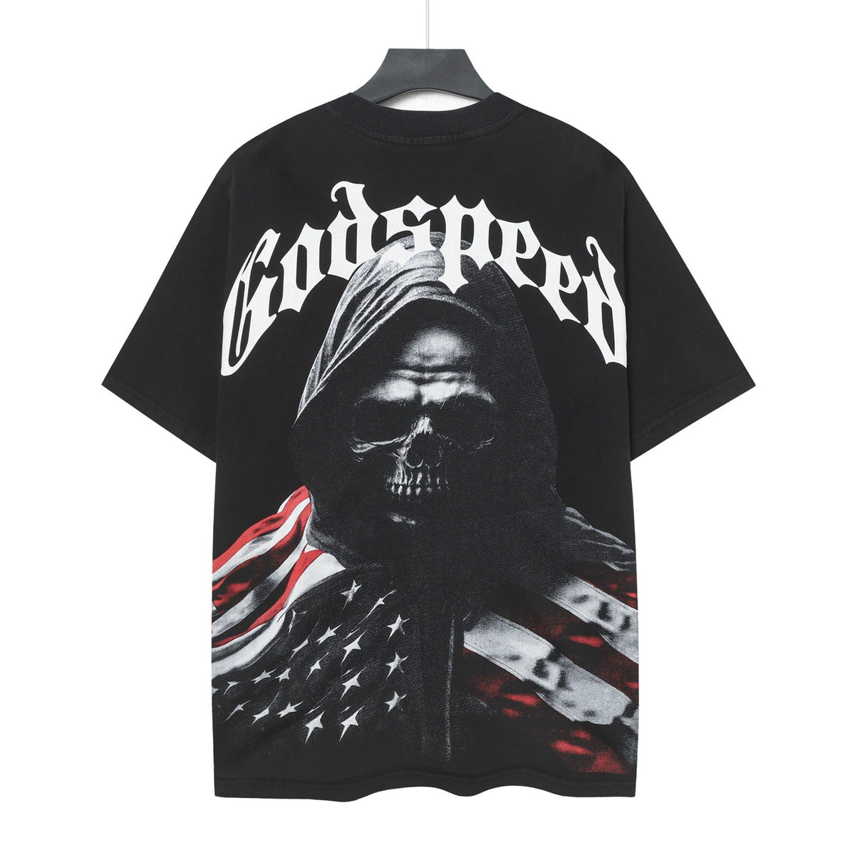 Godspeed Grim Reaper American Flag Vintage Graphic Tee