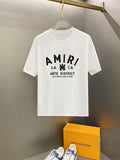 Amiri Arts District Coordinates Front Graphic Crew‑Neck Short‑Sleeve T‑Shirt