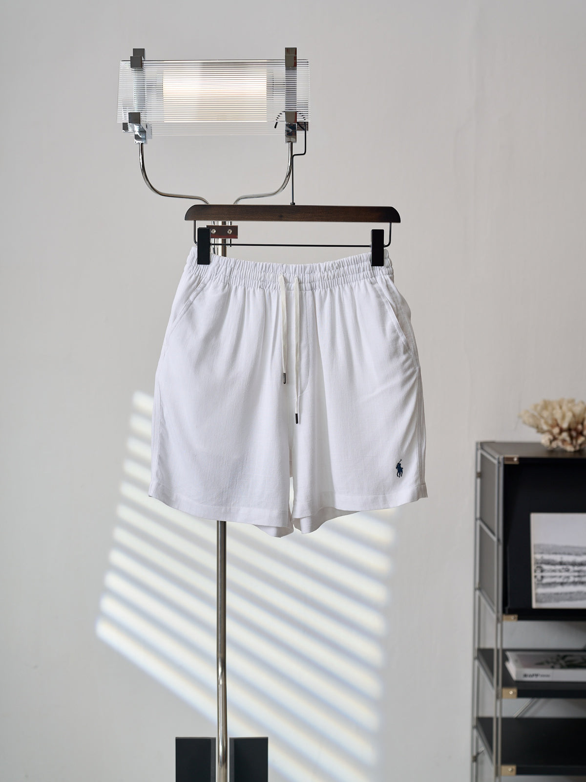 Ralph Lauren Men's Drawstring Elastic‑Waist Casual Shorts With Pony Logo