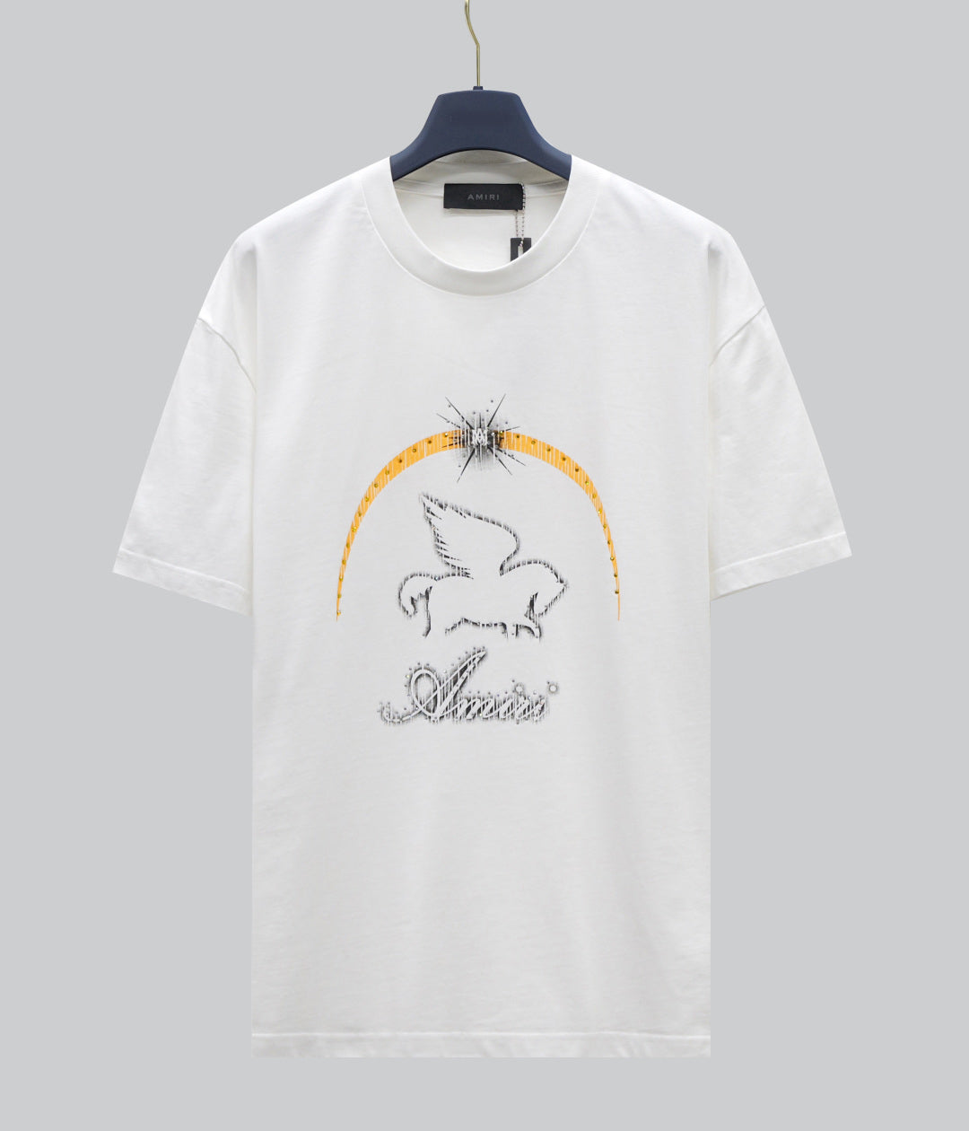 AMIRI Pegasus Rainbow Graphic Crew Neck Short‑Sleeve T‑Shirt
