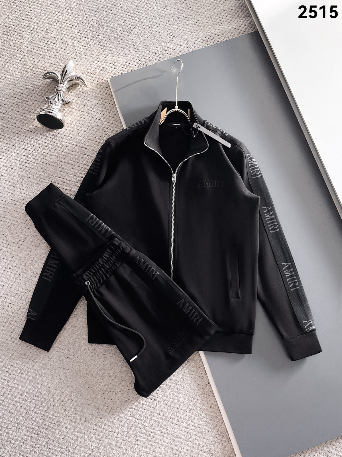 AMIRI Stand‑Collar Full‑Zip Jacket & Jogger Pants Tracksuit Set