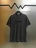 Acne Studios Washed Effect Front Logo Crew‑Neck Short‑Sleeve T‑Shirt