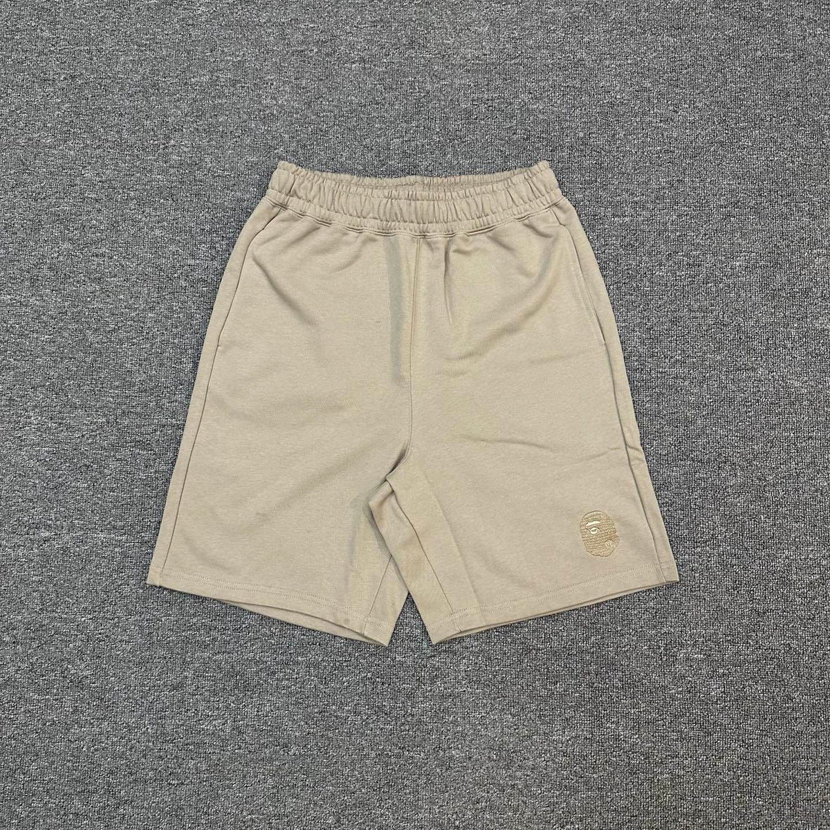 A Bathing Ape Tone-on-Tone Ape Head Embroidered Shorts