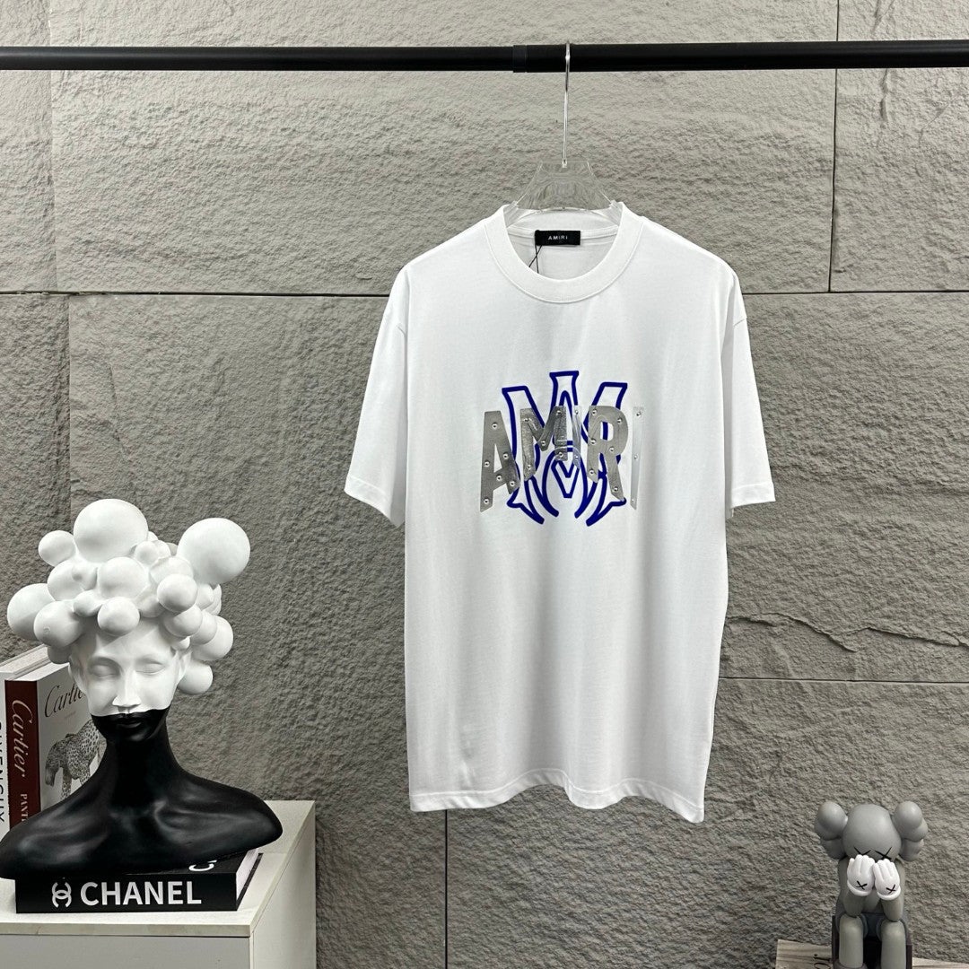 AMIRI Embellished Layered Logo Crew-Neck Short-Sleeve T-Shirt