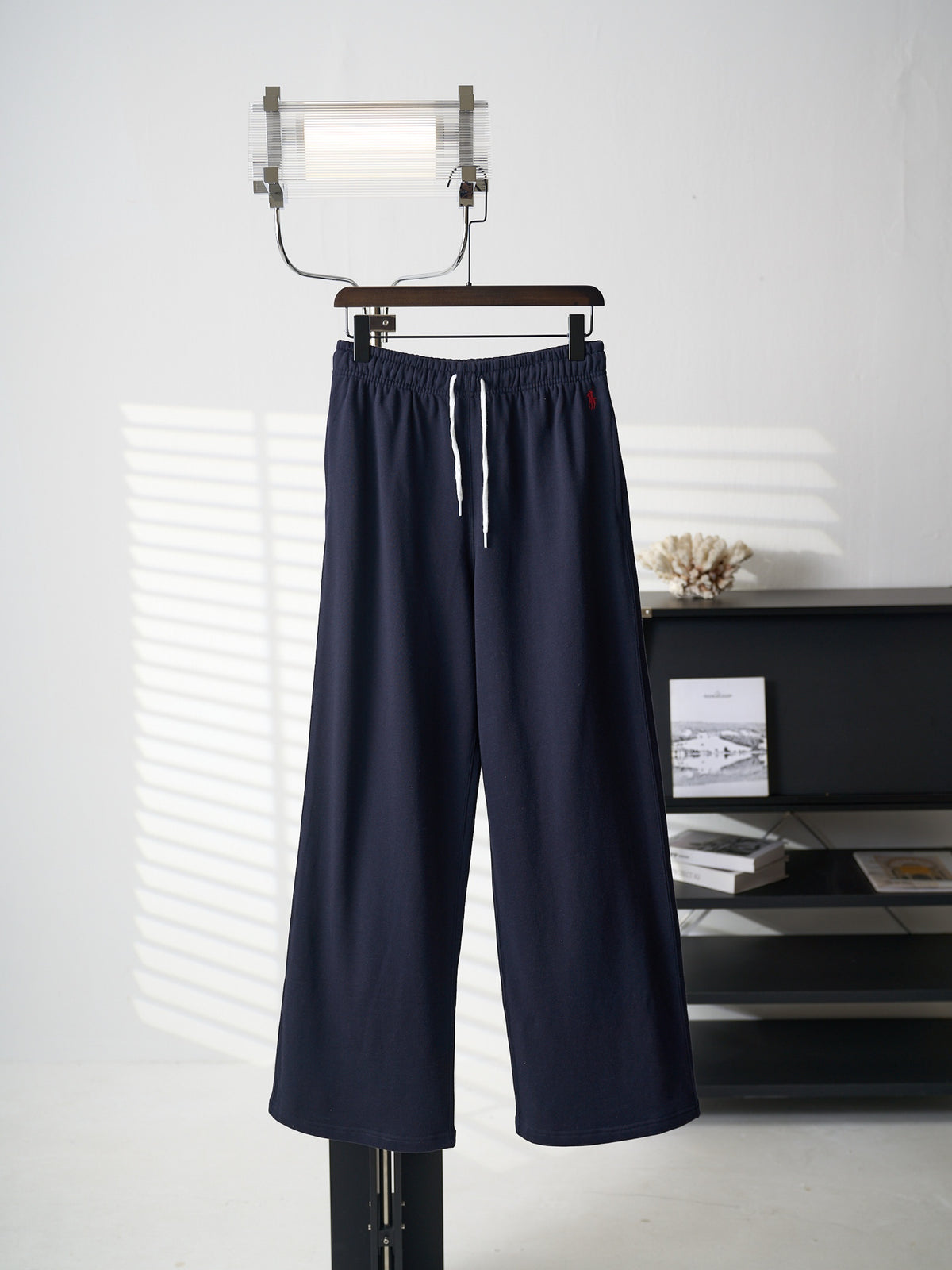Polo Ralph Lauren Men's Drawstring Wide‑Leg Sweatpants, Red Pony Embroidery