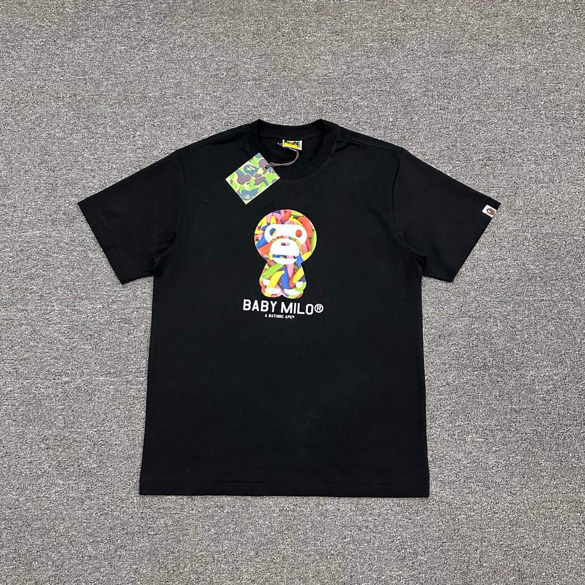 BAPE SS26 Baby Milo Rainbow Logo Fill T-Shirt