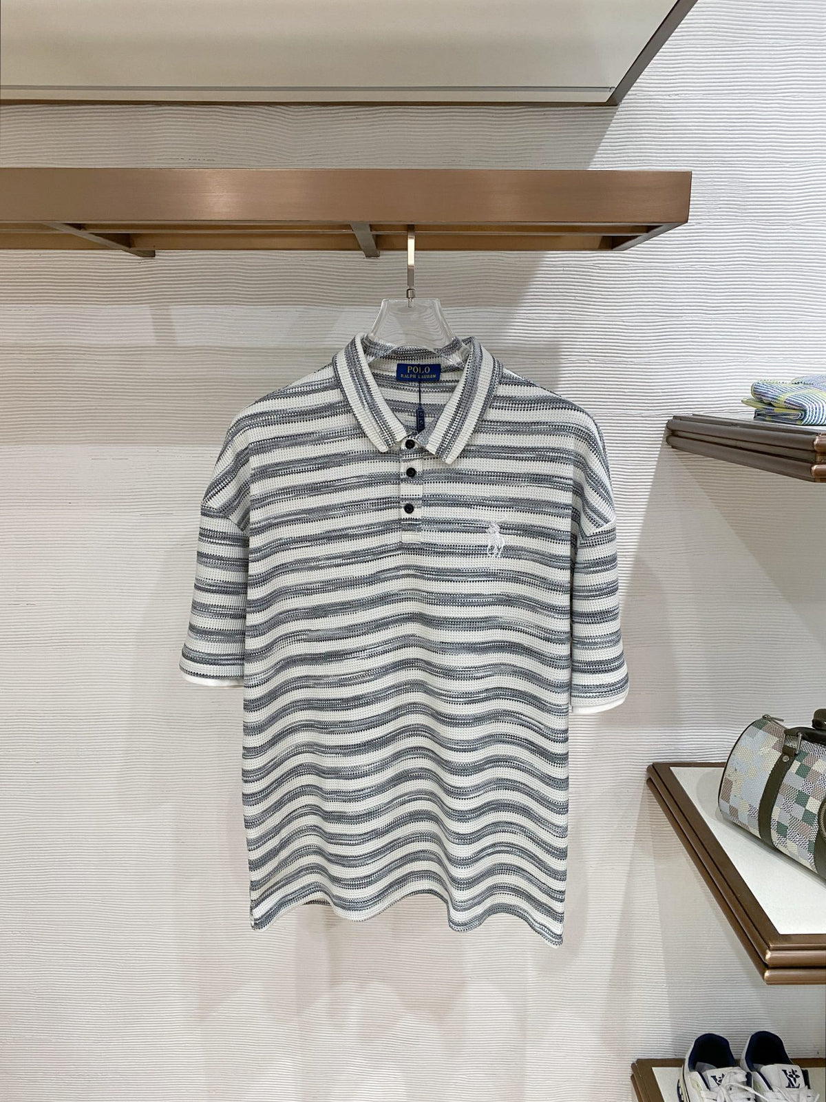 Polo Ralph Lauren Men’s Striped Knit Short‑Sleeve Polo Shirt