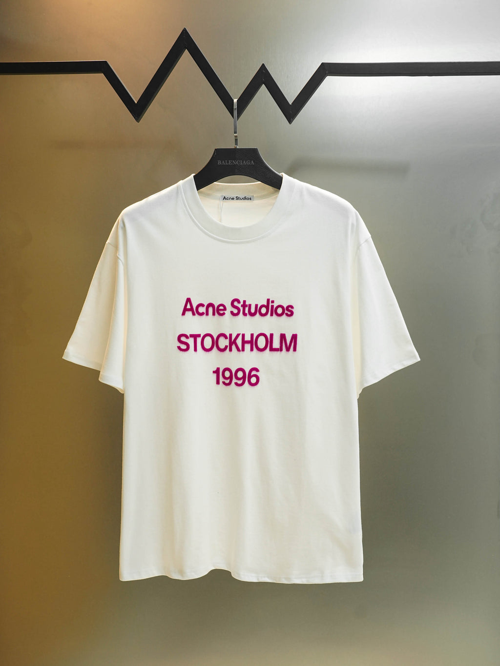 Acne Studios Stockholm 1996 Text‑Print Crew‑Neck Short‑Sleeve T‑Shirt