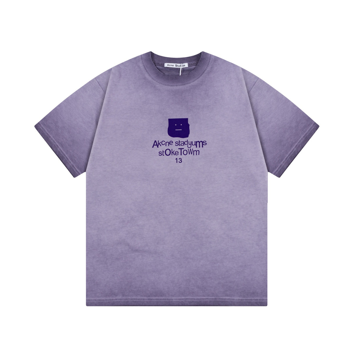 Acne Studios Short‑Sleeve Washed Face Graphic T‑Shirt