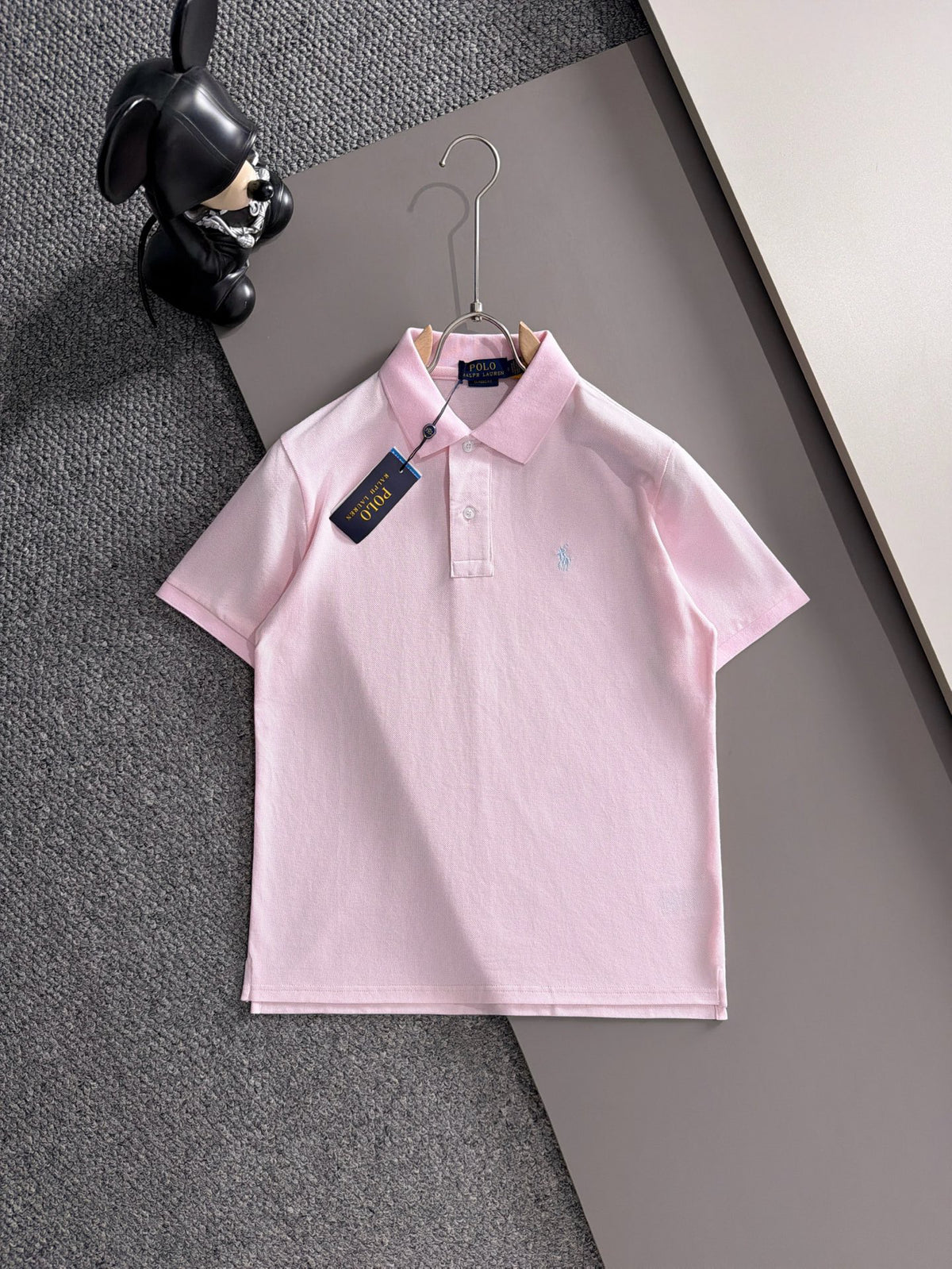 Kids Pique Knit Short‑Sleeve Polo Shirt Small Horse Embroidery Solid White Casual Top