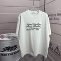 Acne Studios Fairy‑Tales Cursive‑Text Distressed‑Trim Crew‑Neck Short‑Sleeve T‑Shirt