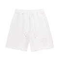Stone Island Washed Cotton Fleece Shorts with Tonal Embroidered Compass Badge and Raw Cut Hem