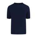 Emporio Armani Textured Knit Crew Neck Short‑Sleeve Top