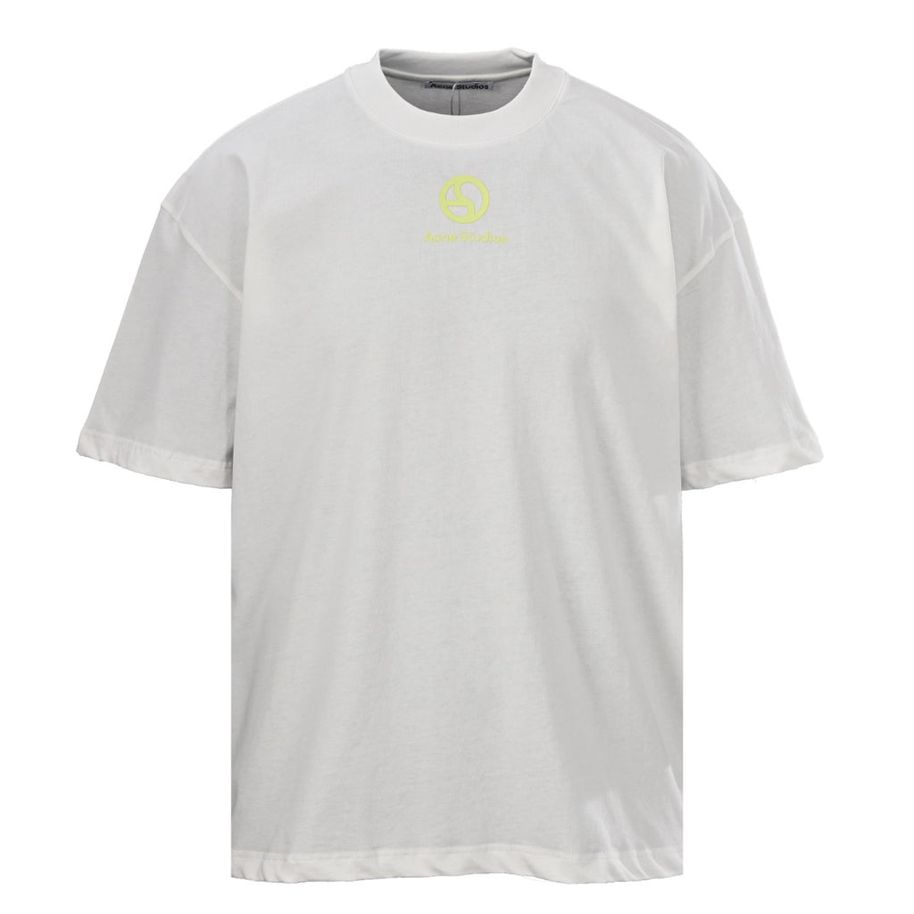 Acne Studios Raised Circular‑Symbol Oversized Crew‑Neck T‑Shirt