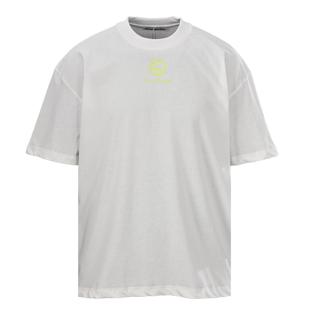 Acne Studios Raised Circular‑Symbol Oversized Crew‑Neck T‑Shirt