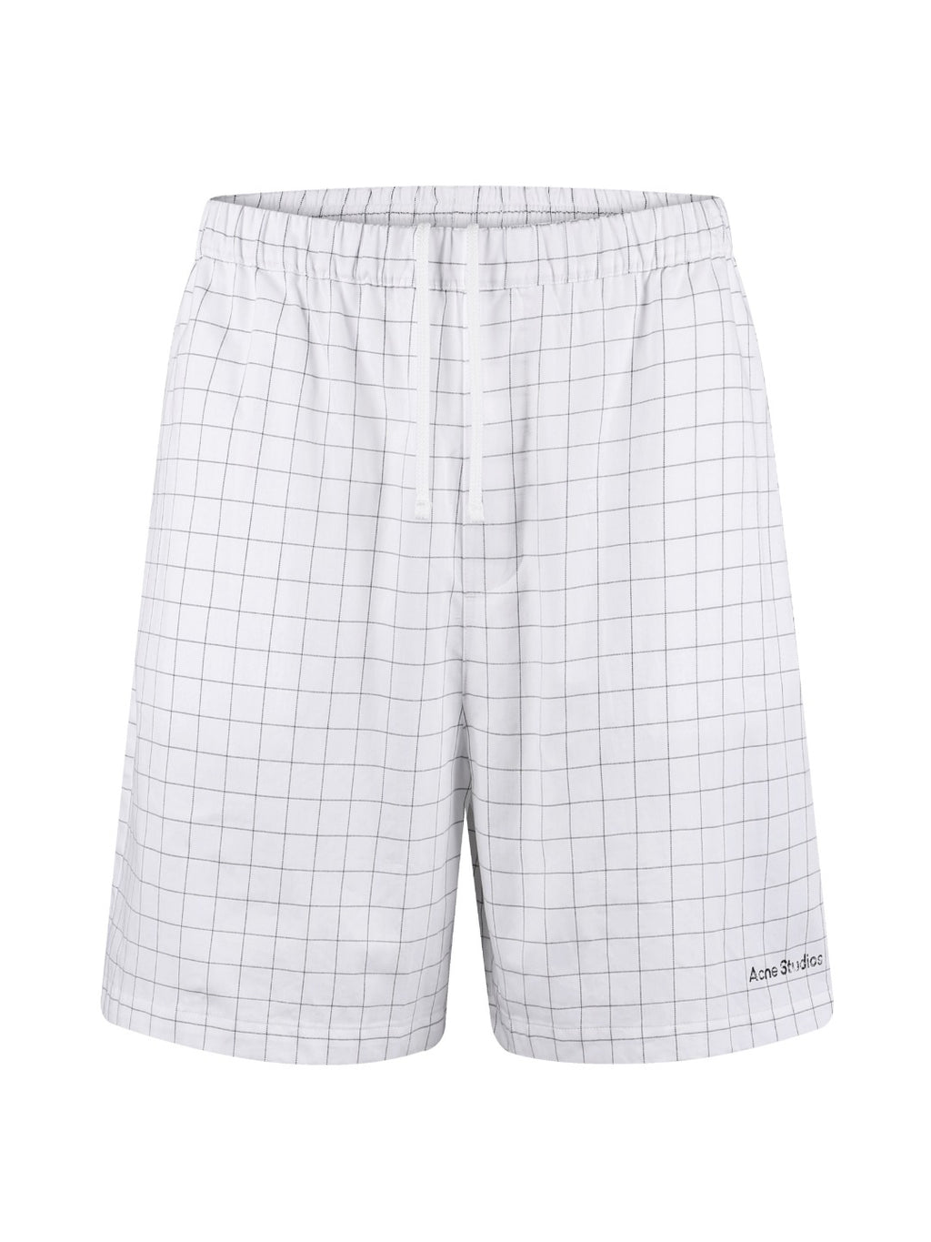 Acne Studios Grid‑Pattern Drawstring Casual Shorts