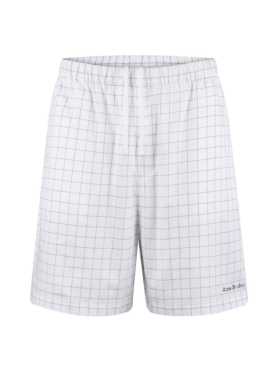 Acne Studios Grid‑Pattern Drawstring Casual Shorts