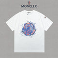 Moncler Watercolor Graffiti Logo Graphic Tee White