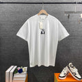 AMI Paris Panda Embroidered Chest Crew Neck Short‑Sleeve T‑Shirt