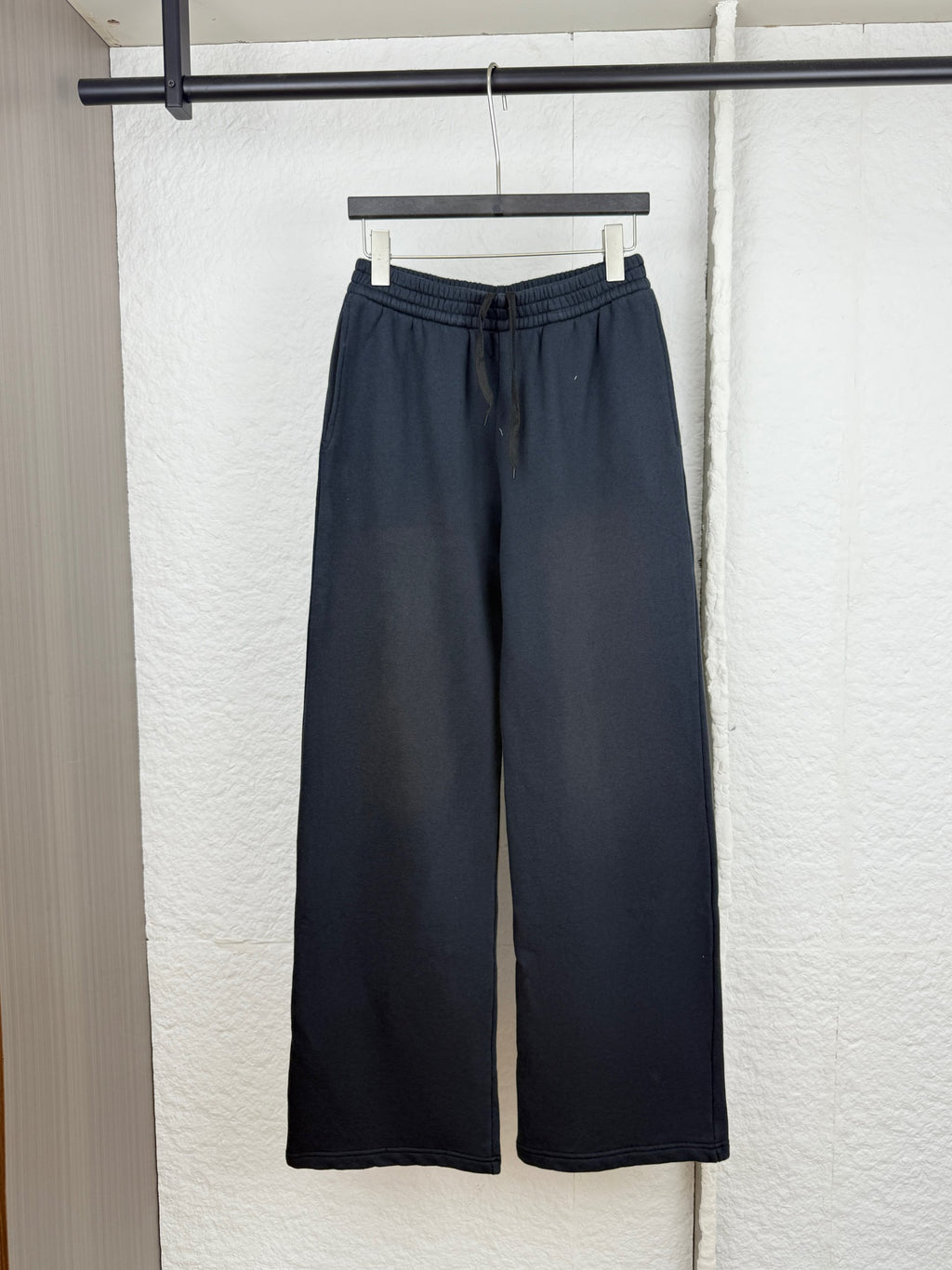 Acne Studios Elastic Drawstring Waist Wide‑Leg Fleece Sweatpants