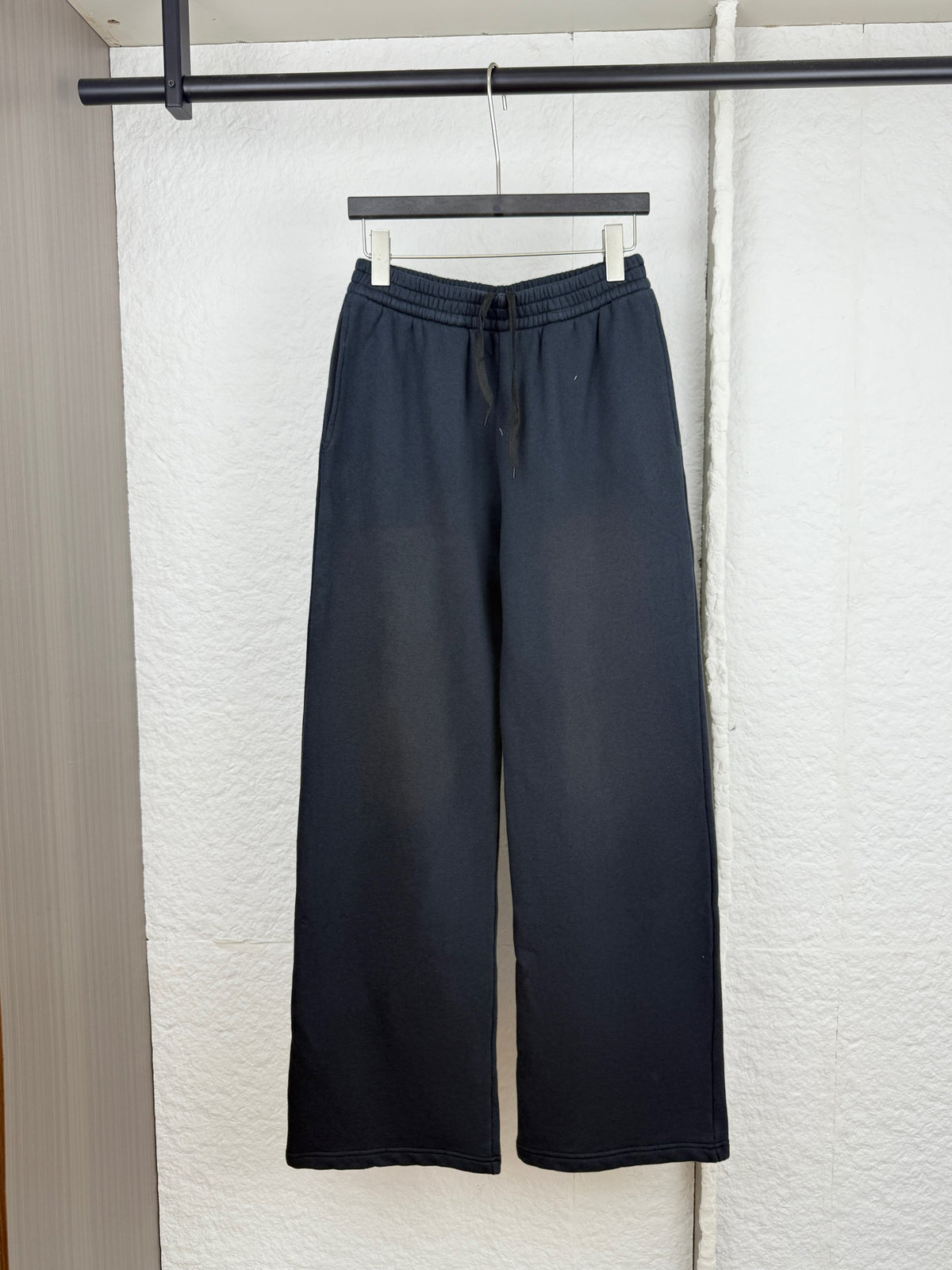 Acne Studios Elastic Drawstring Waist Wide‑Leg Fleece Sweatpants