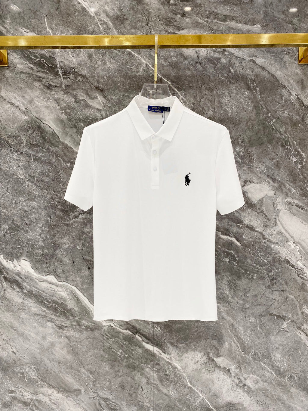 Ralph Lauren Men's Solid Short‑Sleeve Piqué Polo Shirt With Small Black Pony Logo